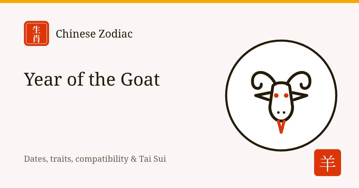Year of the Goat: Goat Zodiac Years, Dates, Traits and Compatibility