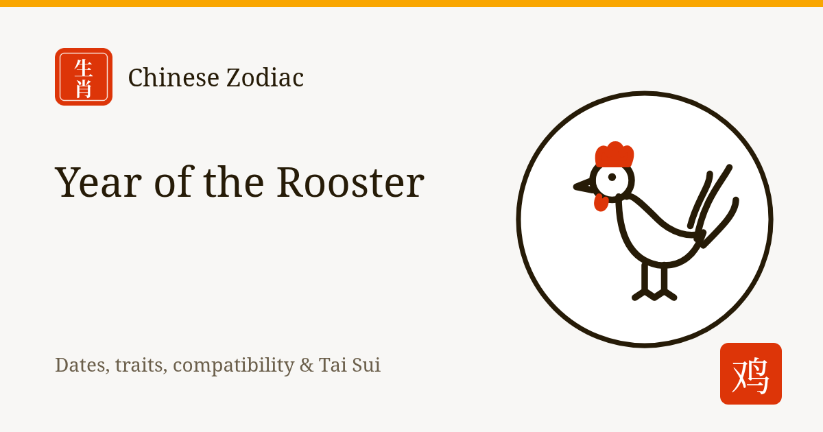 Year of the Rooster: Rooster Zodiac Years, Dates, Traits and Compatibility